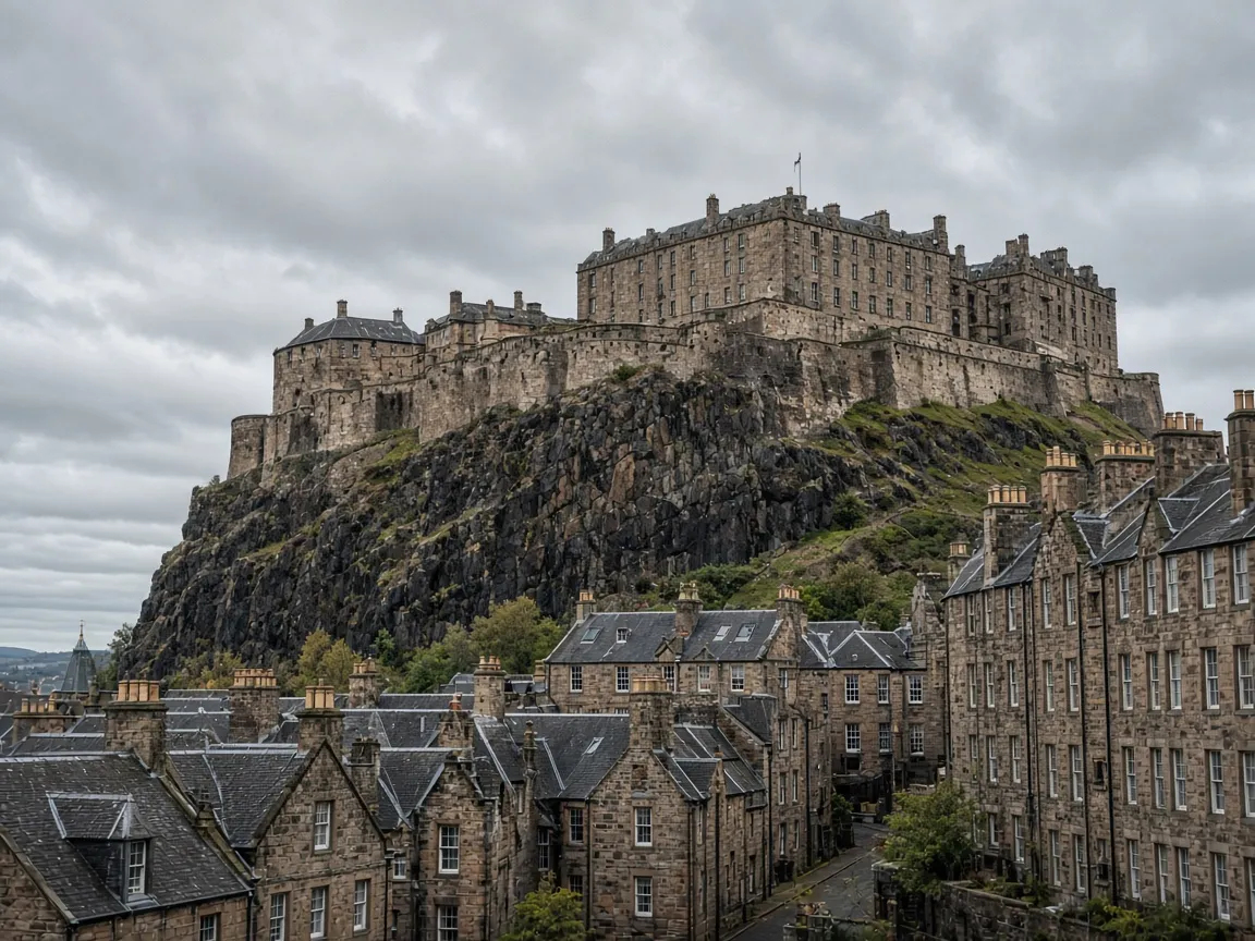 Stirling Castle on the rock above the Old Town, Stirling, Scotland